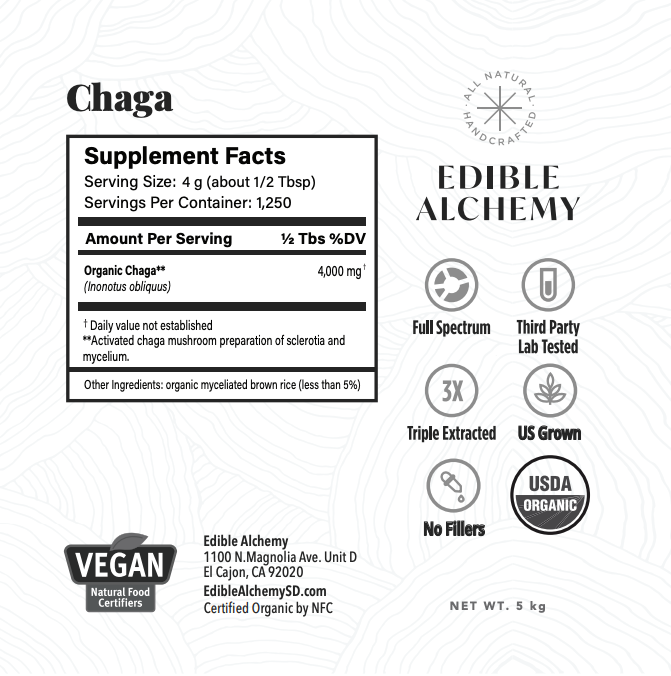 Organic Chaga Mushroom Powder
