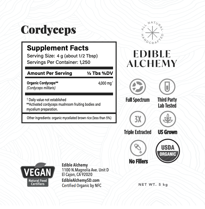 Organic Cordyceps Mushroom Powder