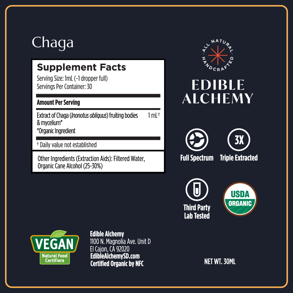 Organic Chaga Extracted Mushroom Tincture
