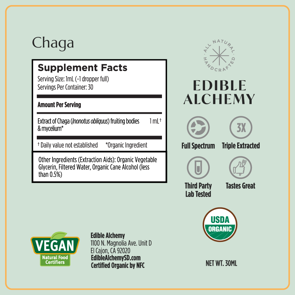 Organic Chaga Mushroom Alcohol-Removed Extract