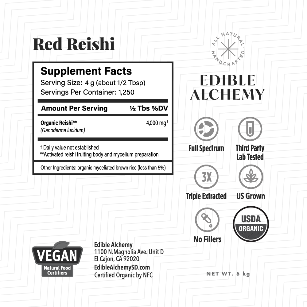 Red Reishi Label