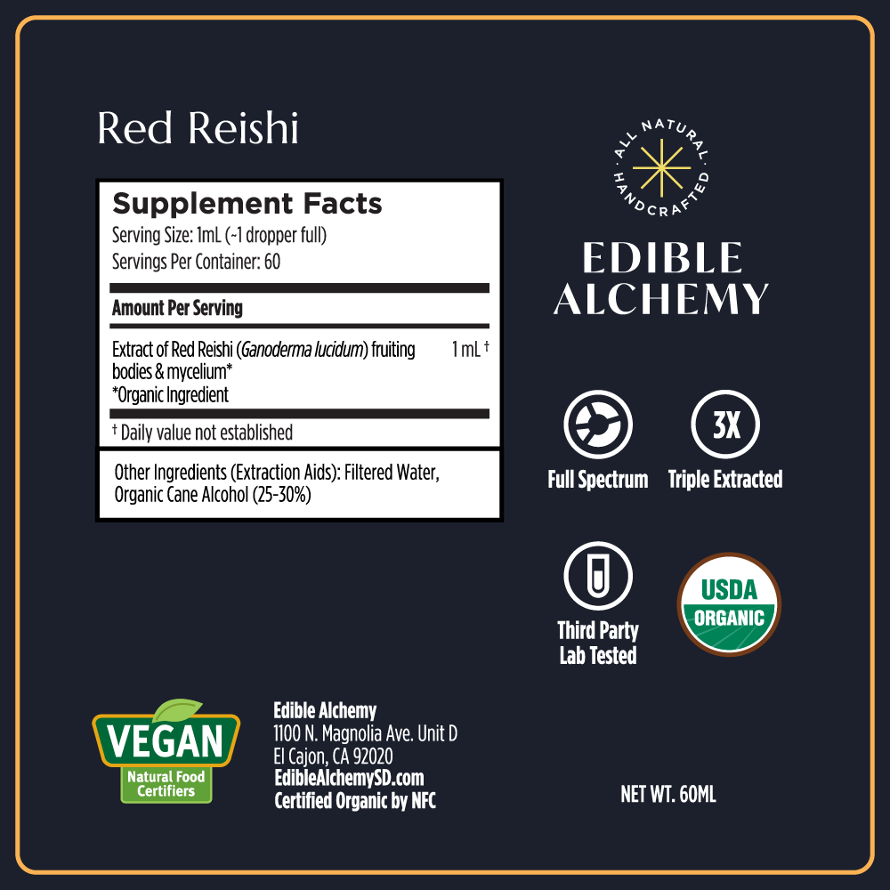 Red Reishi Label